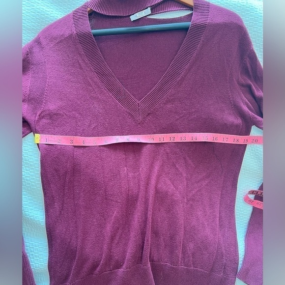 Tome NYC Burgundy Merino Cut Out Turtleneck Sweater - Picture 10 of 16